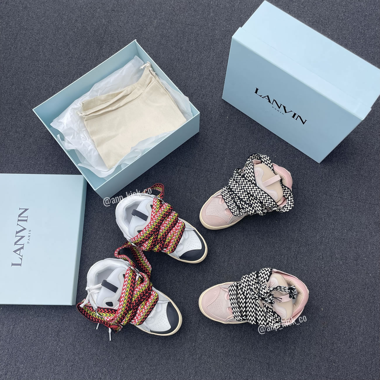 L A N V I N Leather Curb Sneakers White Anpkick Drag A20 (13) - www.newkick.vip