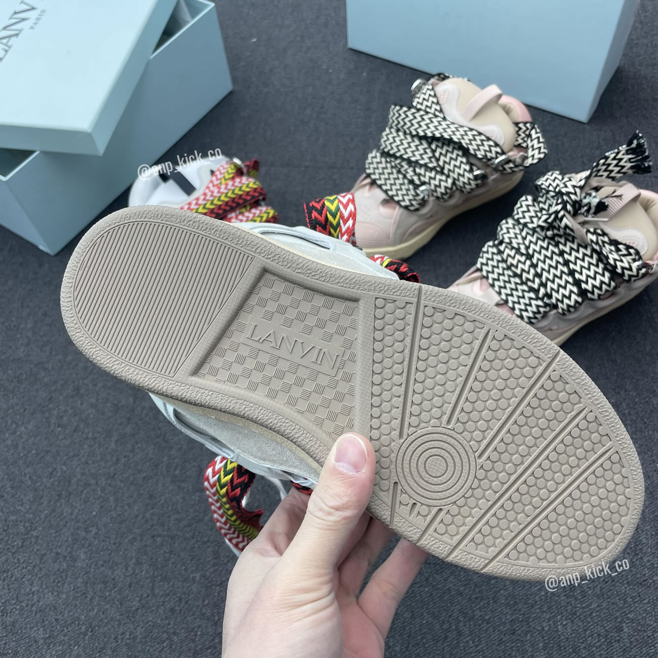 L A N V I N Leather Curb Sneakers White Anpkick Drag A20 (7) - www.newkick.vip