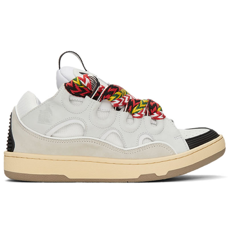 L A N V I N Leather Curb Sneakers White Drag A20 (2) - www.newkick.vip L A N V I N Leather Curb Sneakers White Drag A20 (2) - www.newkick.vip