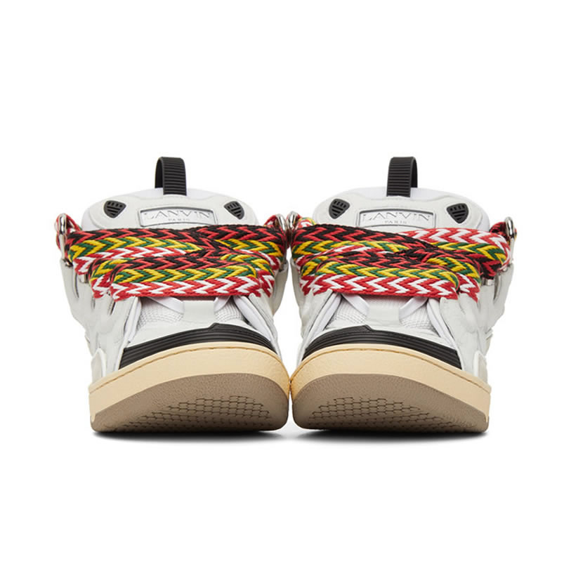 L A N V I N Leather Curb Sneakers White Drag A20 (3) - www.newkick.vip