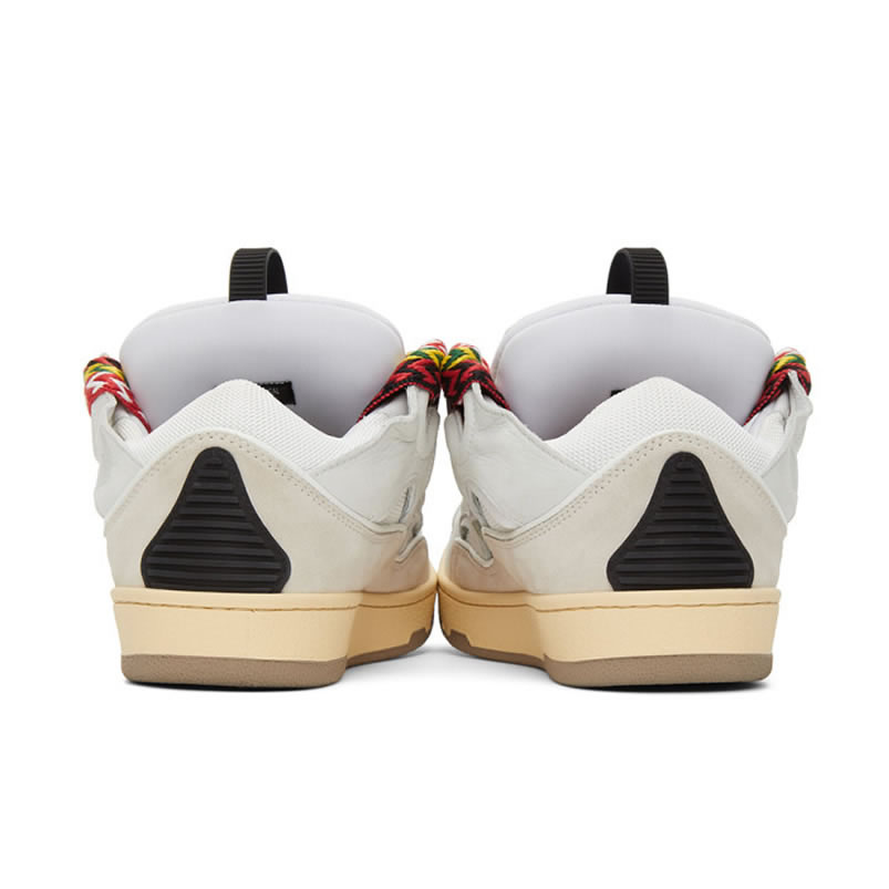 L A N V I N Leather Curb Sneakers White Drag A20 (4) - www.newkick.vip