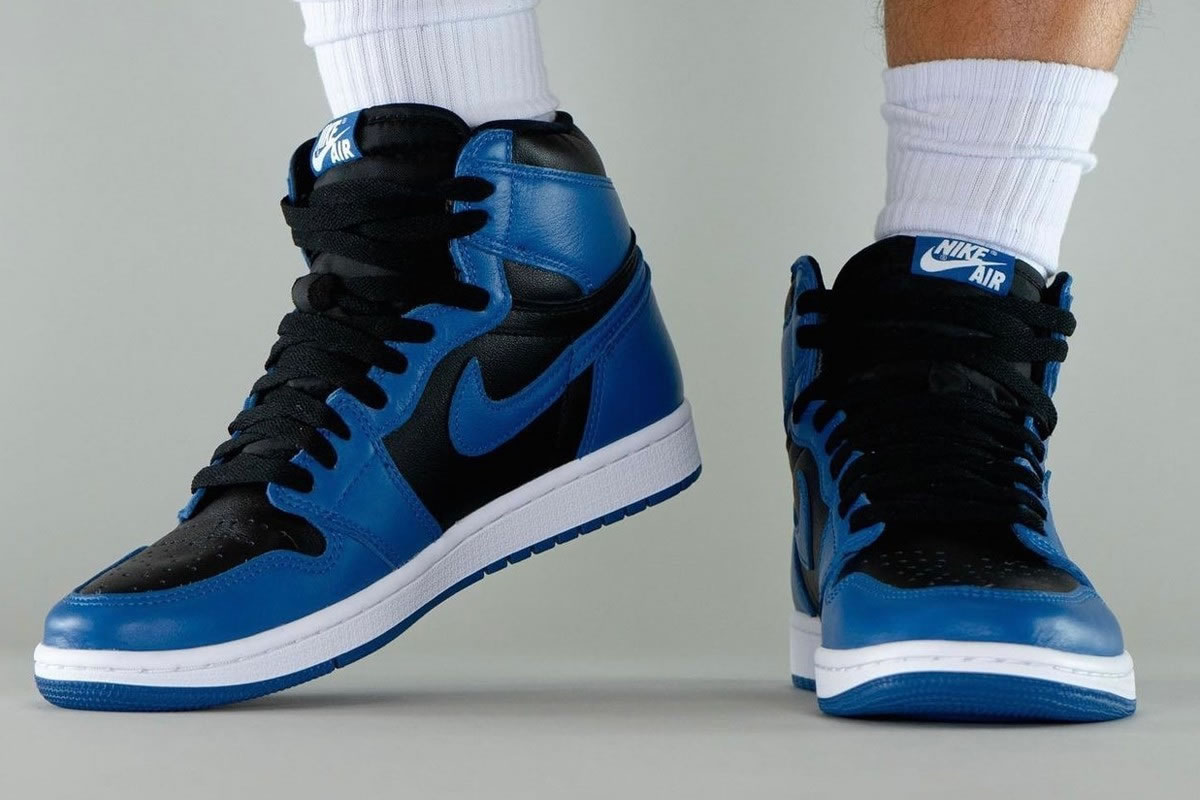 Air Jordan 1 Retro High Og Dark Marina Blue On Feet 555088 404 (3) - www.newkick.vip