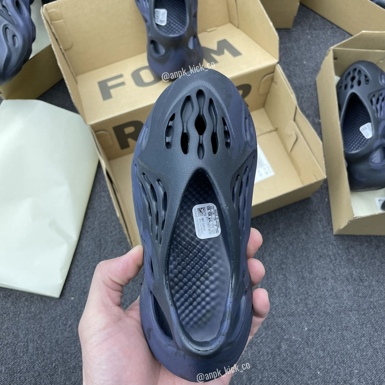 Adidas Yeezy Foam Rnnr Mineral Blue Kids Anpkick Gx8506 (2) - www.newkick.vip