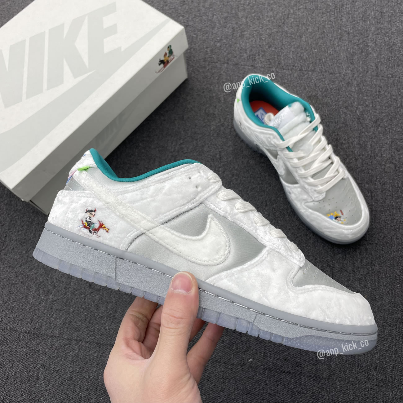 Nike Dunk Low Ice White Silver Blue Anpkick Do2326 001 (2) - www.newkick.vip