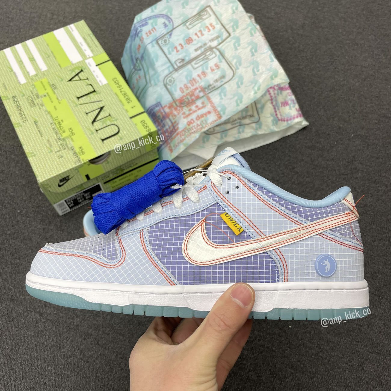 Union Los Angeles Nike Dunk Low Hyper Royal Psychic Blue Anpkick Dj9649 400 (1) - www.newkick.vip