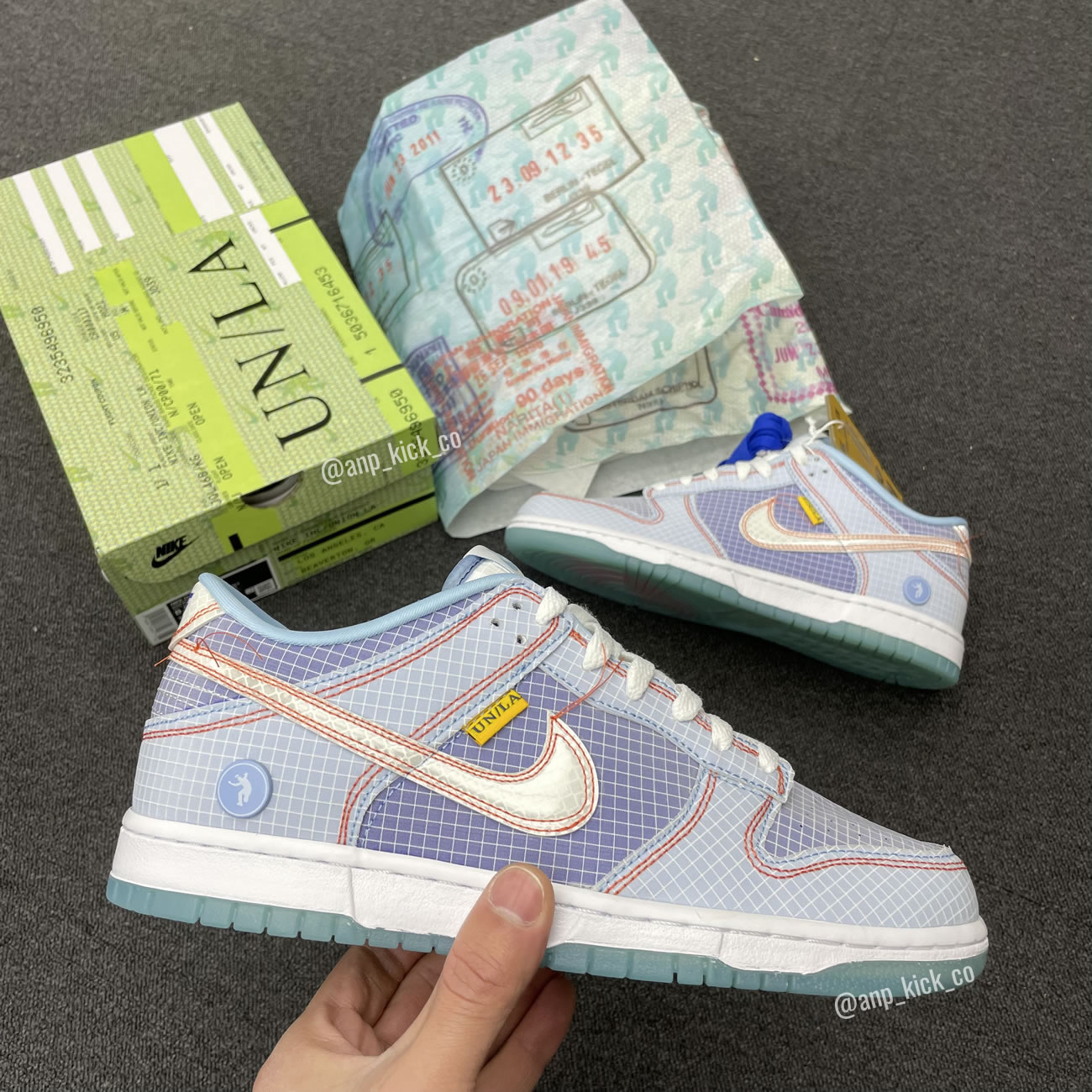 Union Los Angeles Nike Dunk Low Hyper Royal Psychic Blue Anpkick Dj9649 400 (2) - www.newkick.vip