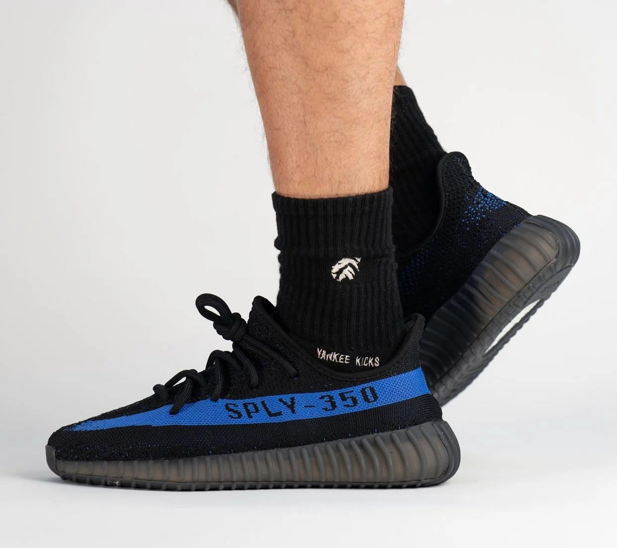 Adidas Yeezy Boost 350 V2 Dazzling Blue Gy7164 On Feet 4 - www.newkick.vip