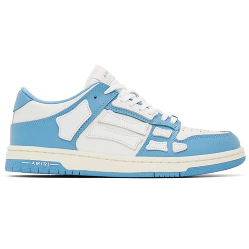 A M I R I Skel Top Low Leather Sneakers Blue Mfs003 462 (2) - www.newkick.vip