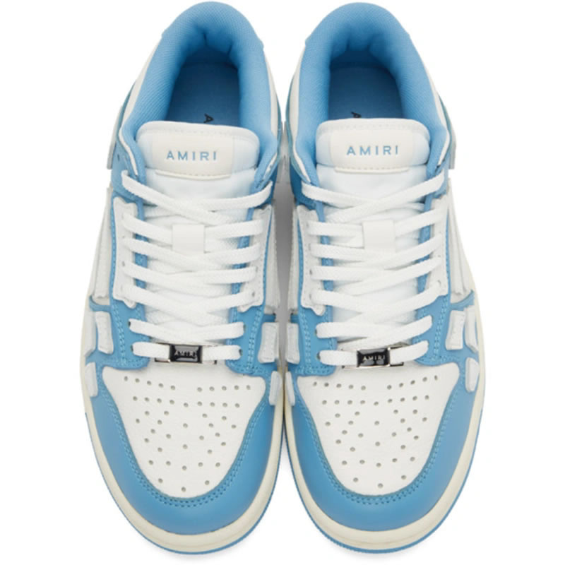 A M I R I Skel Top Low Leather Sneakers Blue Mfs003 462 (4) - www.newkick.vip