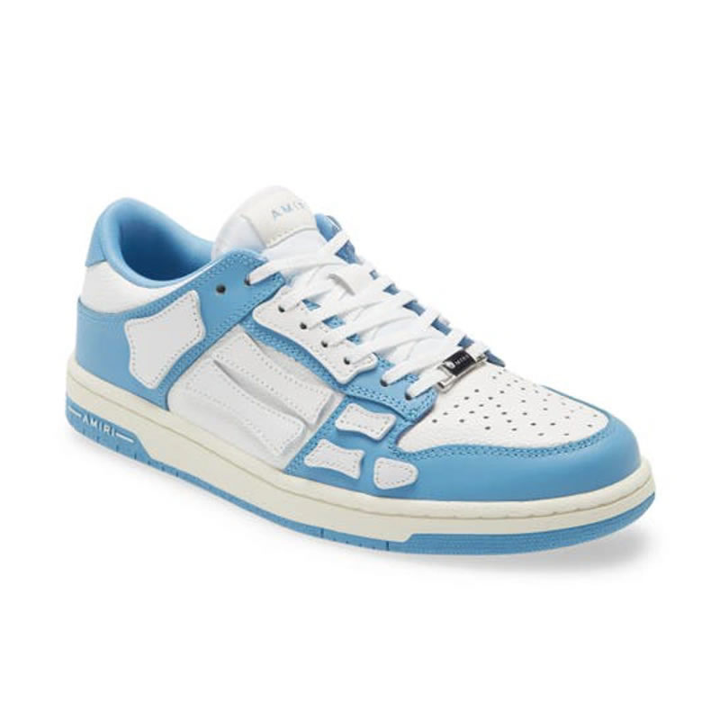 A M I R I Skel Top Low Leather Sneakers Blue Mfs003 462 (5) - www.newkick.vip