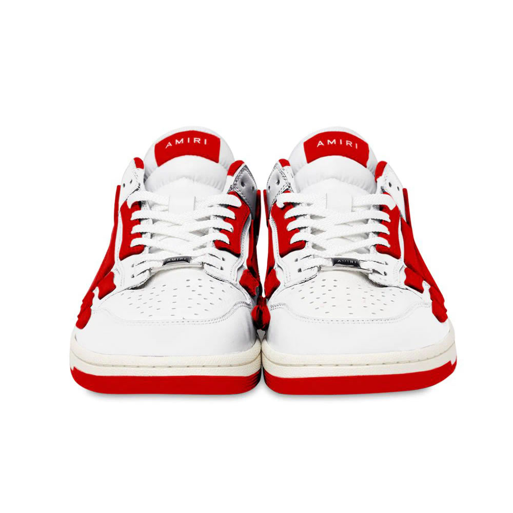 A M I R I Skel Top Low Leather Sneakers Red Mfs003 124 (3) - www.newkick.vip