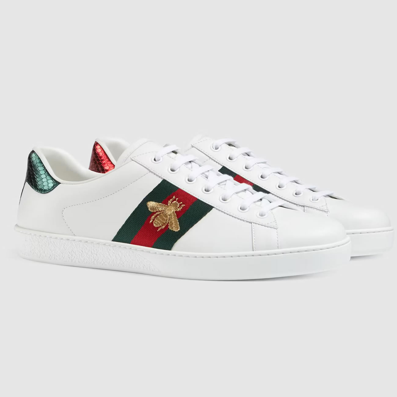 G U C C I Gg Ace Sneaker With Bee For Mens Womens (2) - www.newkick.vip