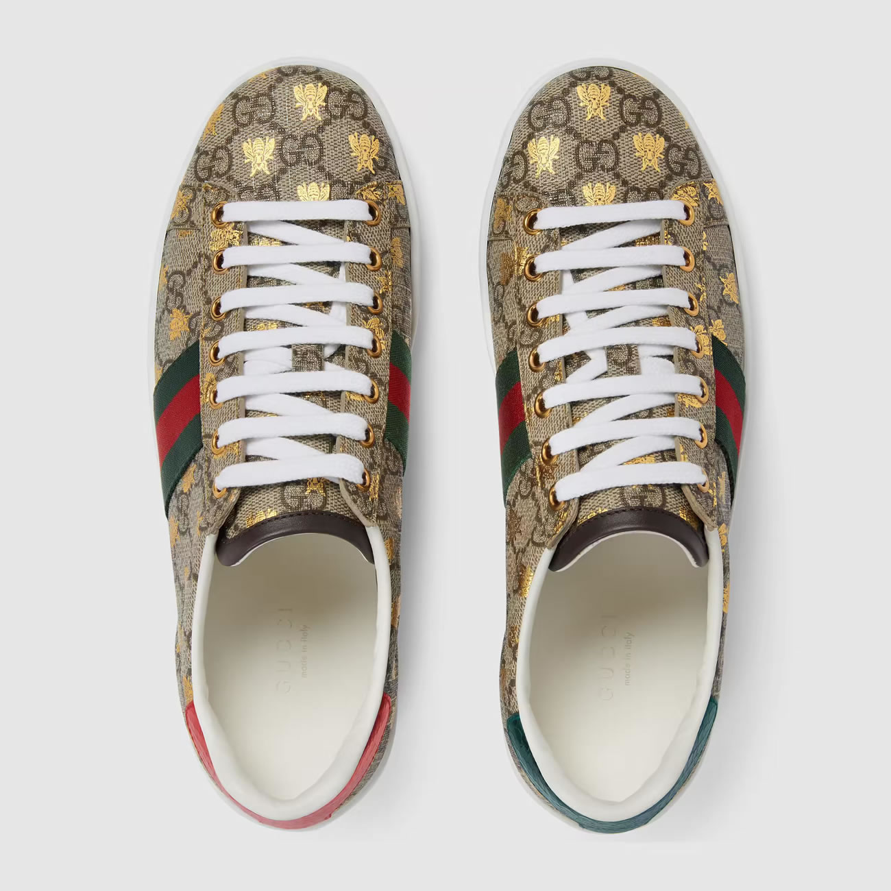 G U C C I Gg Sup Reme Ace Sneaker With Bees For Mens Womens (5) - www.newkick.vip