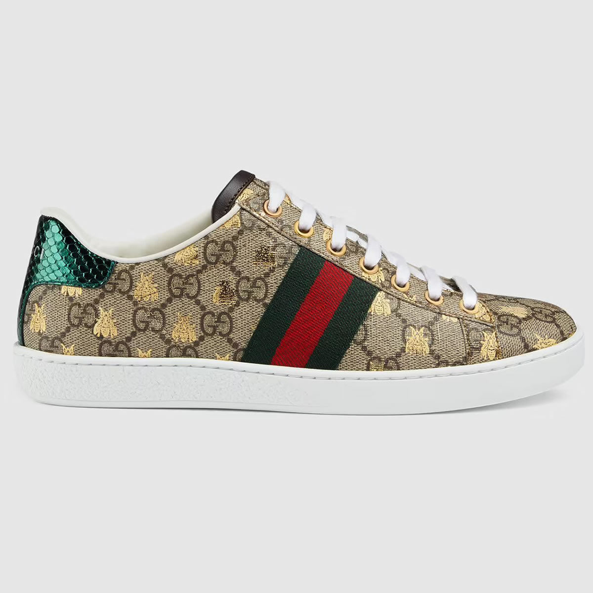 G U C C I Gg Sup Reme Ace Sneaker With Bees For Mens Womens (1) - www.newkick.vip