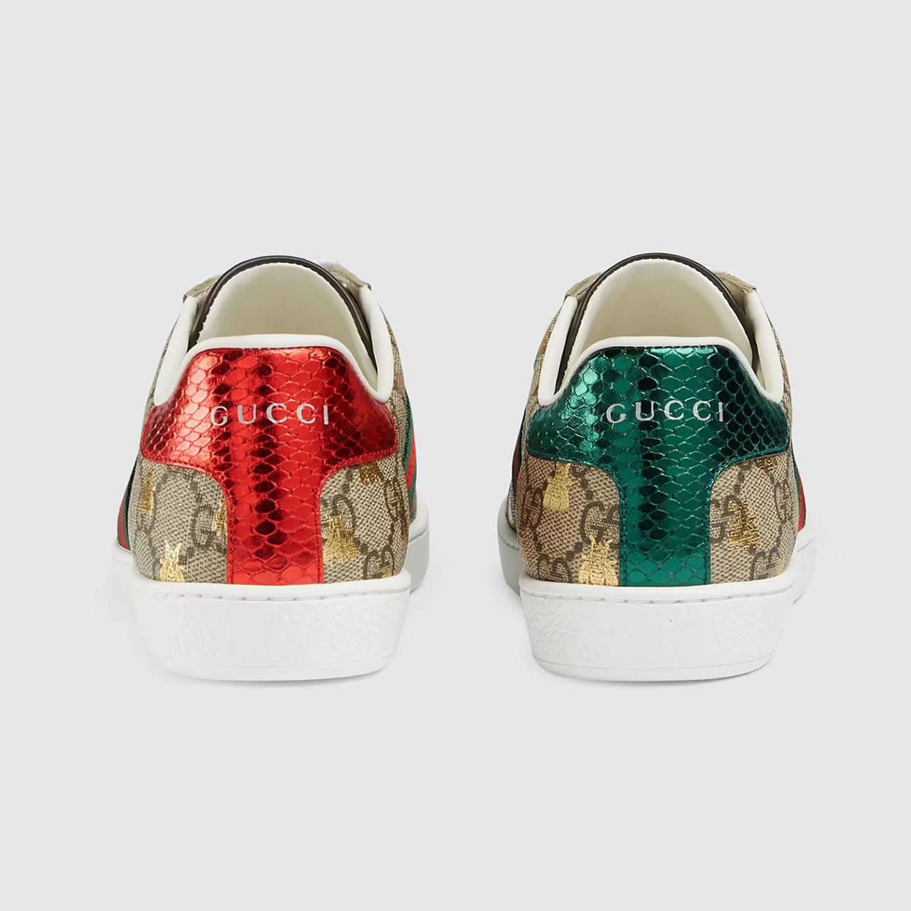 G U C C I Gg Sup Reme Ace Sneaker With Bees For Mens Womens (4) - www.newkick.vip