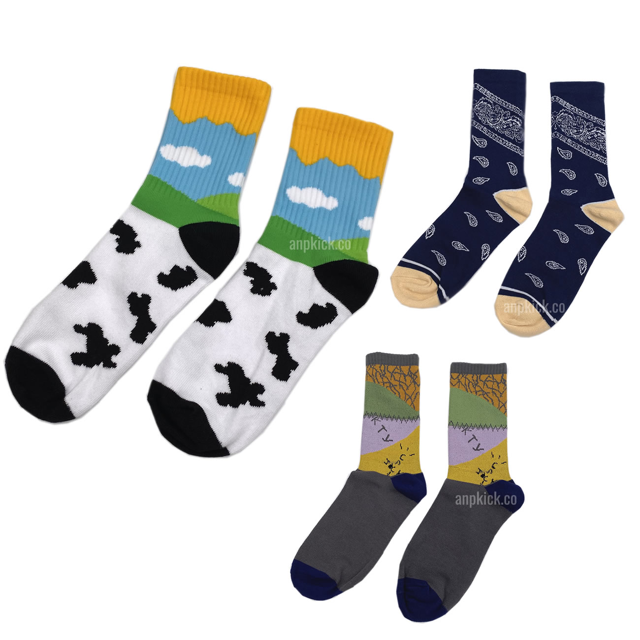 Ben Jerrys Chunky Dunky Travis Scott Cactus Jack Socks - www.newkick.vip