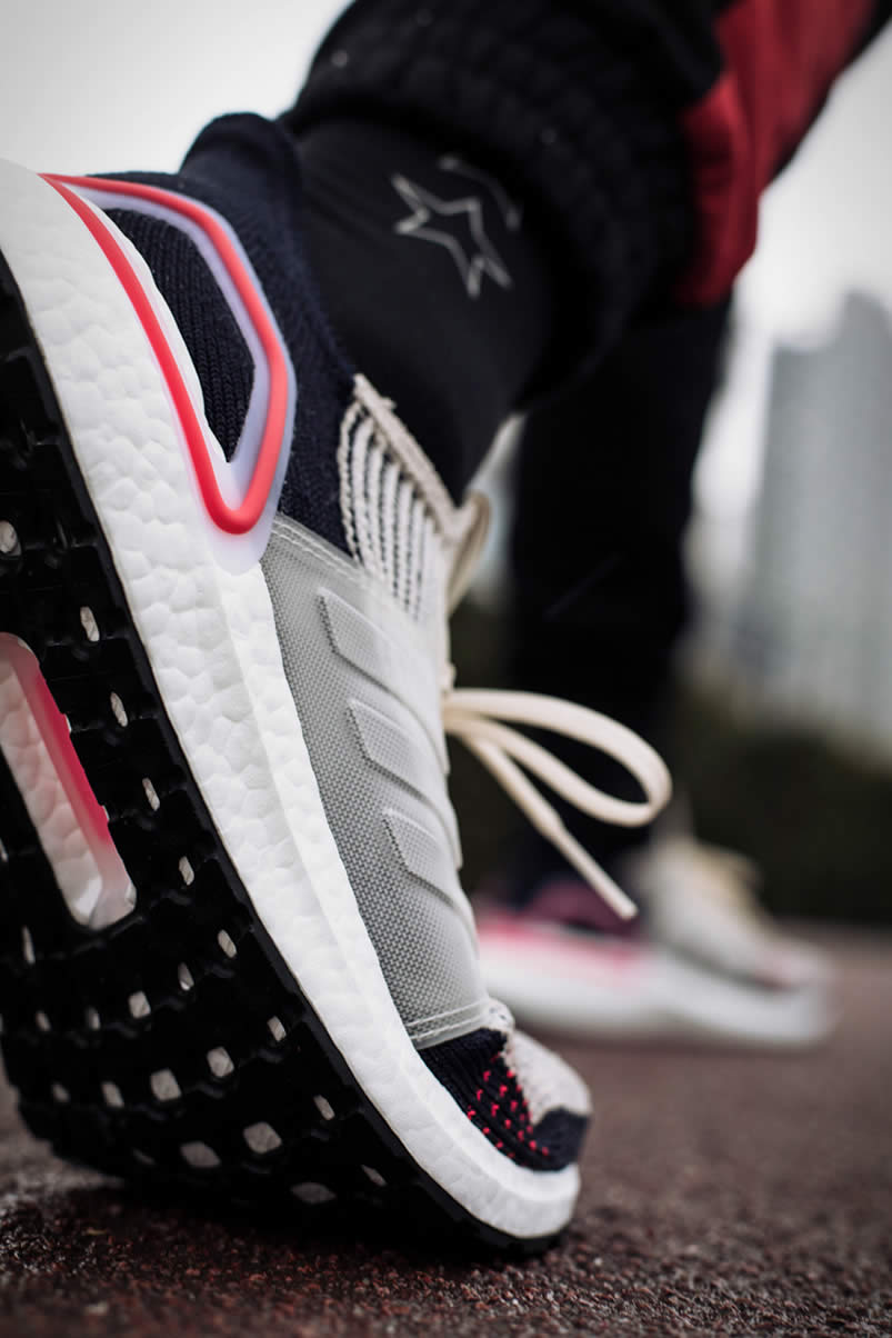 Adidas Ultra Boost 19 Colorways On Feet Active Red Cloud White B37703 (1) - www.newkick.vip