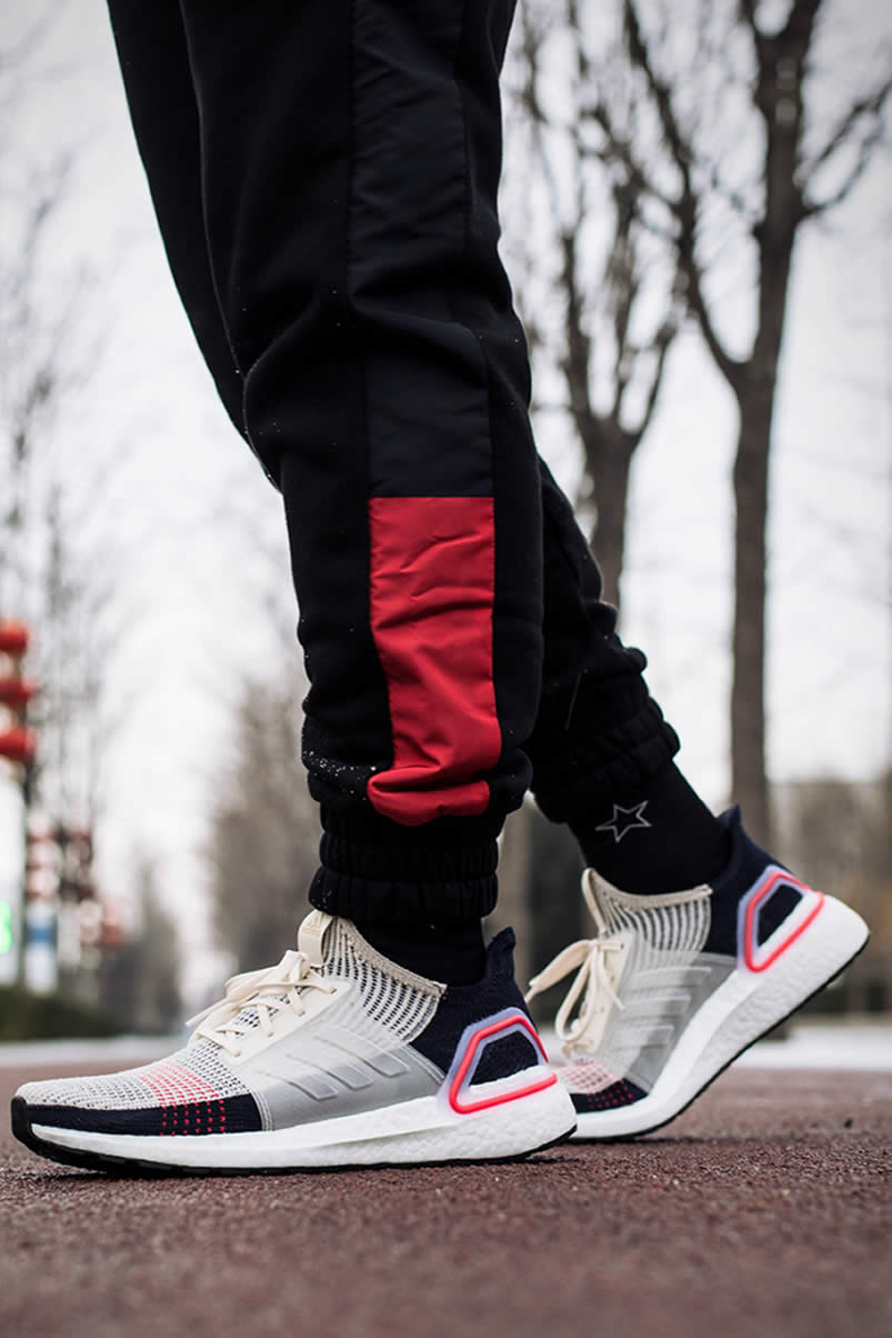 Adidas Ultra Boost 19 Colorways On Feet Active Red Cloud White B37703 (2) - www.newkick.vip