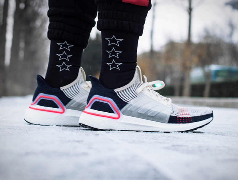 Adidas Ultra Boost 19 Colorways On Feet Active Red Cloud White B37703 (5) - www.newkick.vip