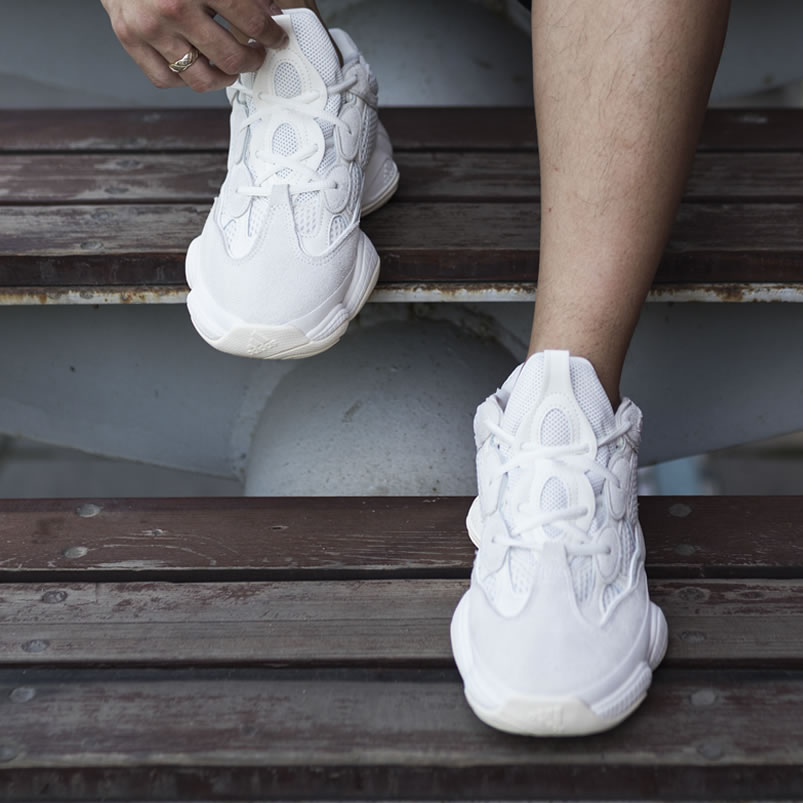 Adidas Yeezy 500 Bone White On Feet Outfit Fv3573 Release Date (4) - www.newkick.vip