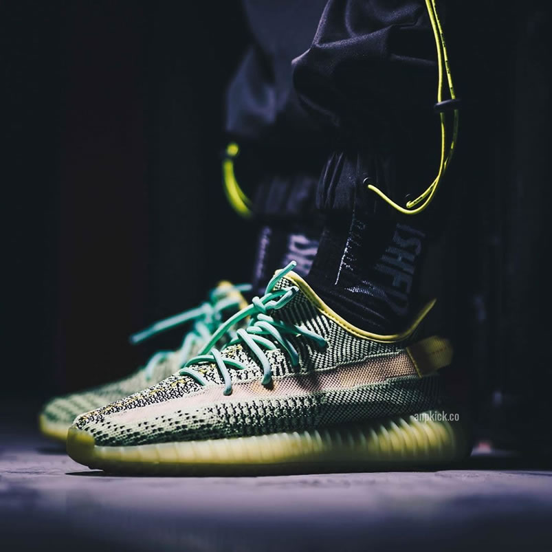 Adidas Yeezy Boost 350 V2 Yeezreel Non Reflective On Feet Release Date Fw5191 (5) - www.newkick.vip