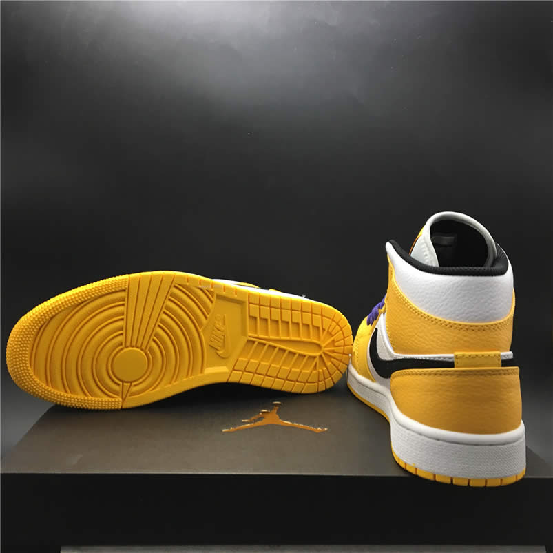 Air Jordan 1 Mid 2019 Lakers Yellow Purple For Sale Release Date 852542 700 (14) - www.newkick.vip