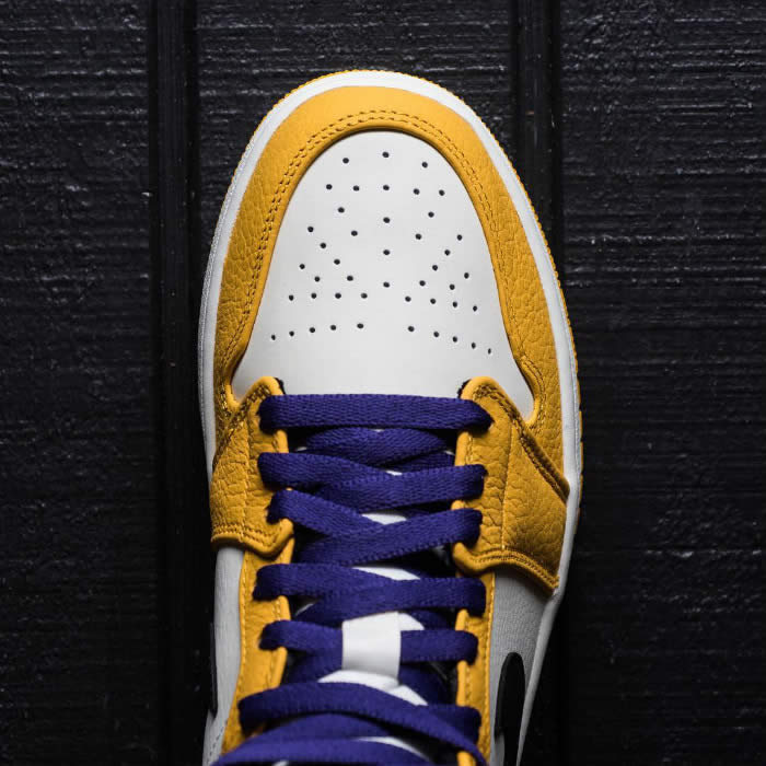 Air Jordan 1 Mid 2019 Lakers Yellow Purple For Sale Release Date 852542 700 (16) - www.newkick.vip