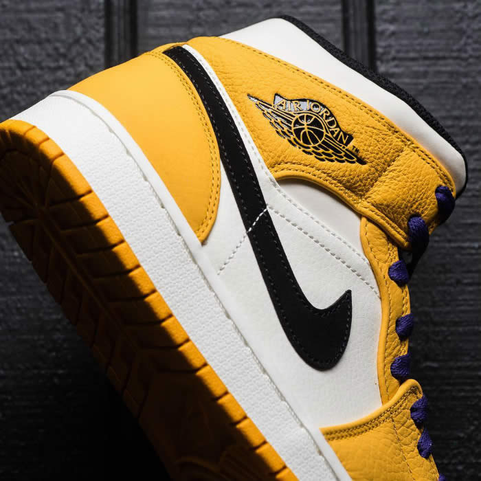 Air Jordan 1 Mid 2019 Lakers Yellow Purple For Sale Release Date 852542 700 (19) - www.newkick.vip