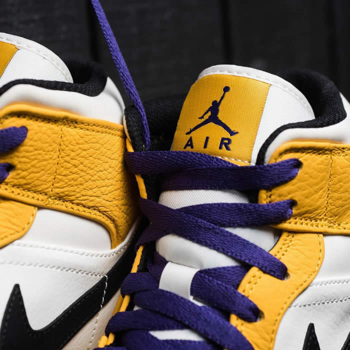 Air Jordan 1 Mid 2019 Lakers Yellow Purple For Sale Release Date 852542 700 (21) - www.newkick.vip