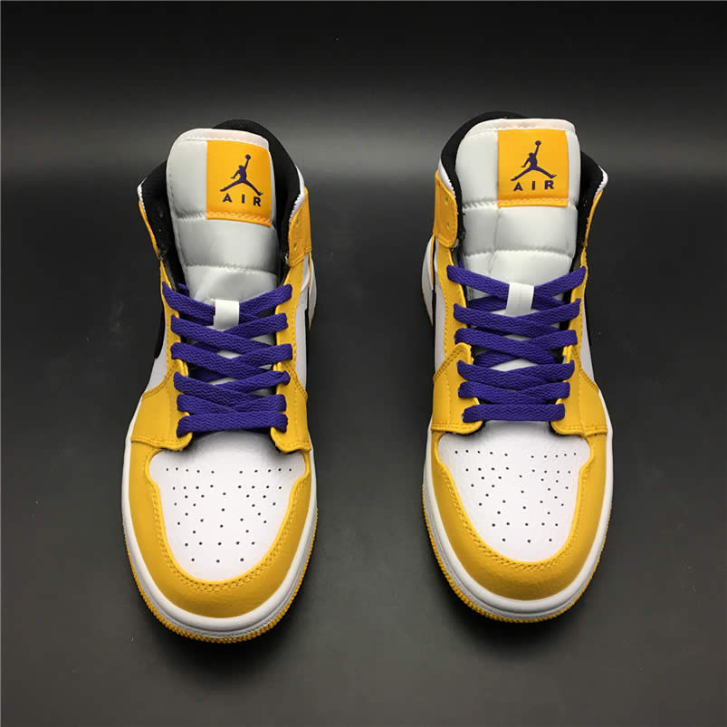 Air Jordan 1 Mid 2019 Lakers Yellow Purple For Sale Release Date 852542 700 (9) - www.newkick.vip