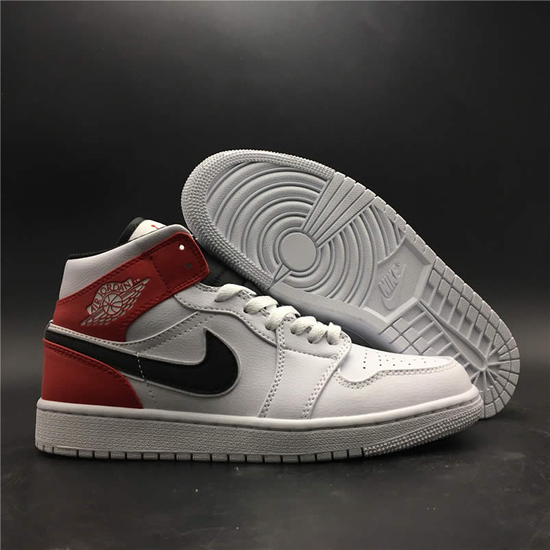Air Jordan 1 Mid Gives The Bulls Aj1 White Red 554724 116 (4) - www.newkick.vip