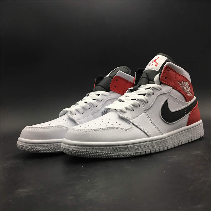 Air Jordan 1 Mid Gives The Bulls Aj1 White Red 554724 116 (6) - www.newkick.vip