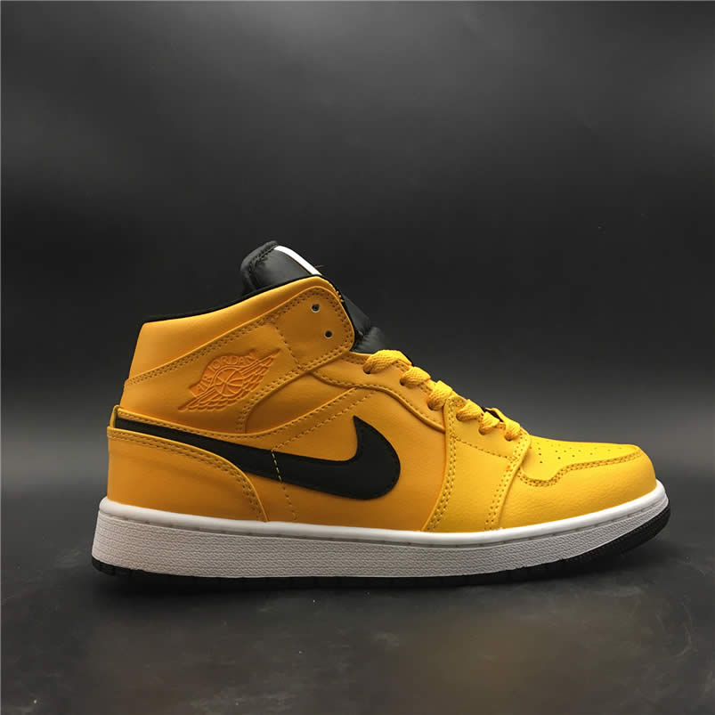 Air Jordan 1 Mid Shoes Taxi Yellow University Gold Aj1 554724 700 (11) - www.newkick.vip