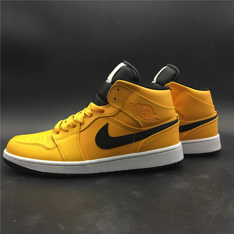 Air Jordan 1 Mid Shoes Taxi Yellow University Gold Aj1 554724 700 (2) - www.newkick.vip