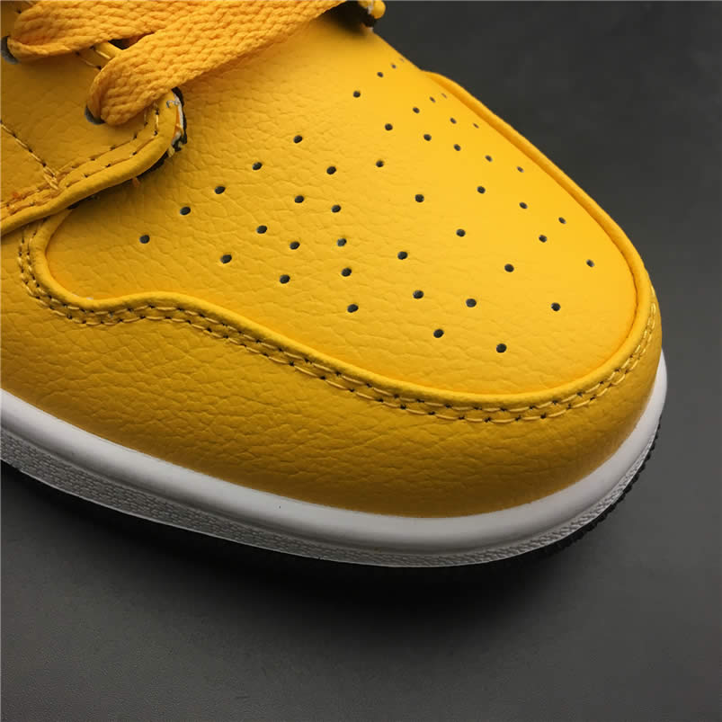 Air Jordan 1 Mid Shoes Taxi Yellow University Gold Aj1 554724 700 (4) - www.newkick.vip