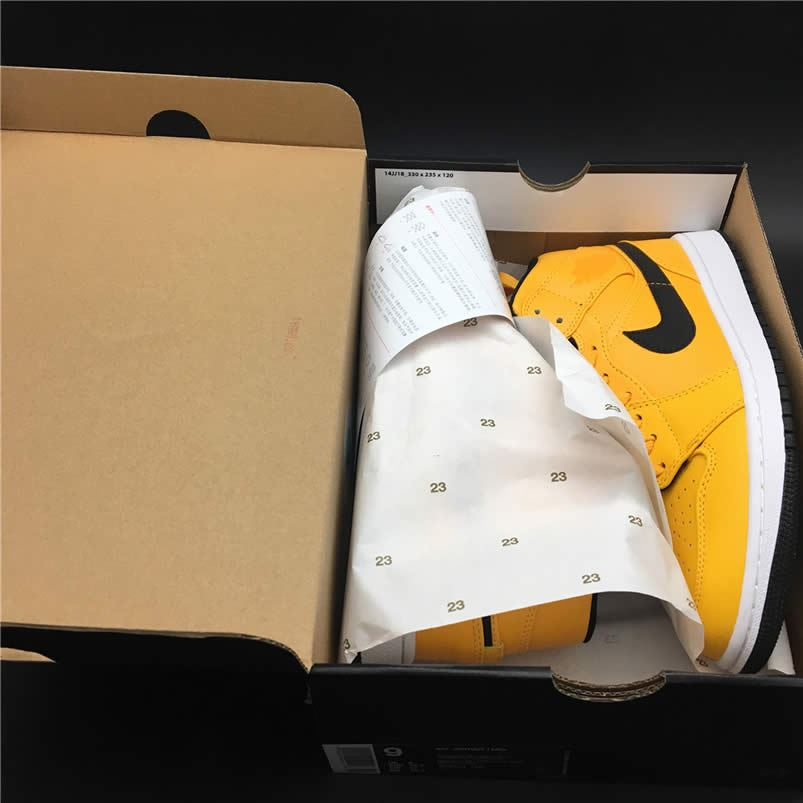 Air Jordan 1 Mid Shoes Taxi Yellow University Gold Aj1 554724 700 (7) - www.newkick.vip