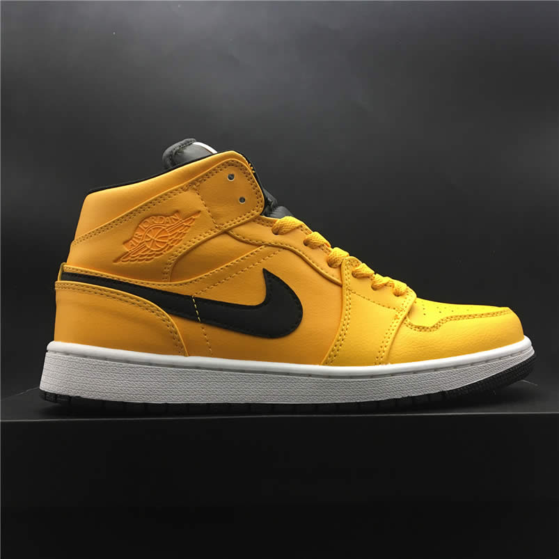 Air Jordan 1 Mid Shoes Taxi Yellow University Gold Aj1 554724 700 (9) - www.newkick.vip