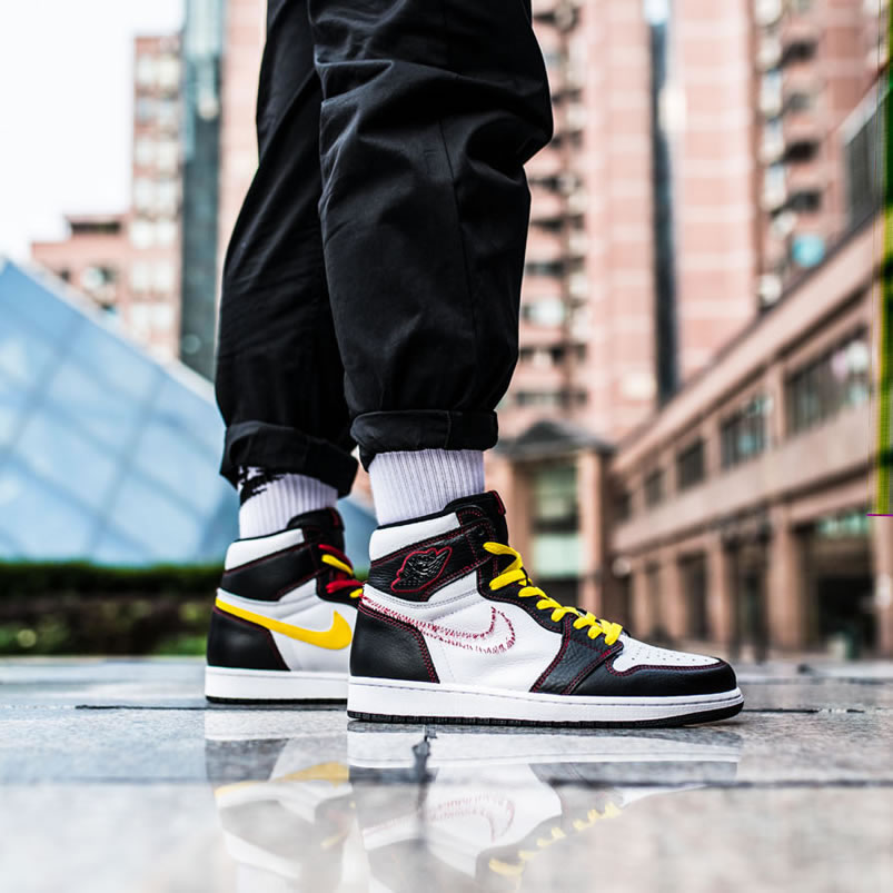 Air Jordan 1 Retro High Og Defiant Tour Dynamic Yellow On Feet Cd6579 071 (4) - www.newkick.vip