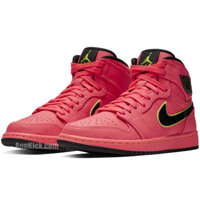 Air Jordan 1 Retro Premium Hot Punch Pink Womens Aq9131 600 (3) - www.newkick.vip