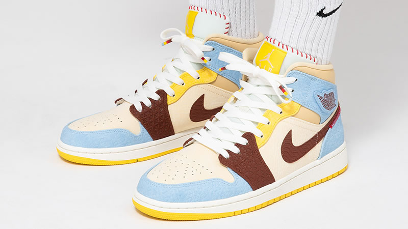 Maison Chateau Rouge Air Jordan 1 Mid Fearless Aj1 On Feet Outfit Cu2803 200 (1) - www.newkick.vip