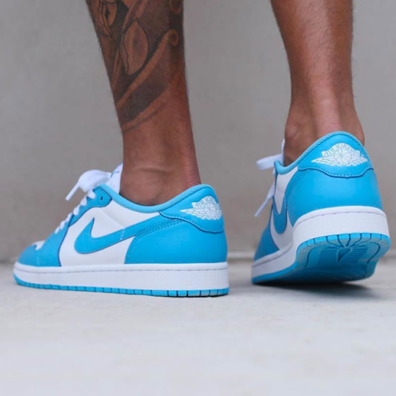 Nike Sb Air Jordan 1 Low Unc Blue On Feet (3) - www.newkick.vip