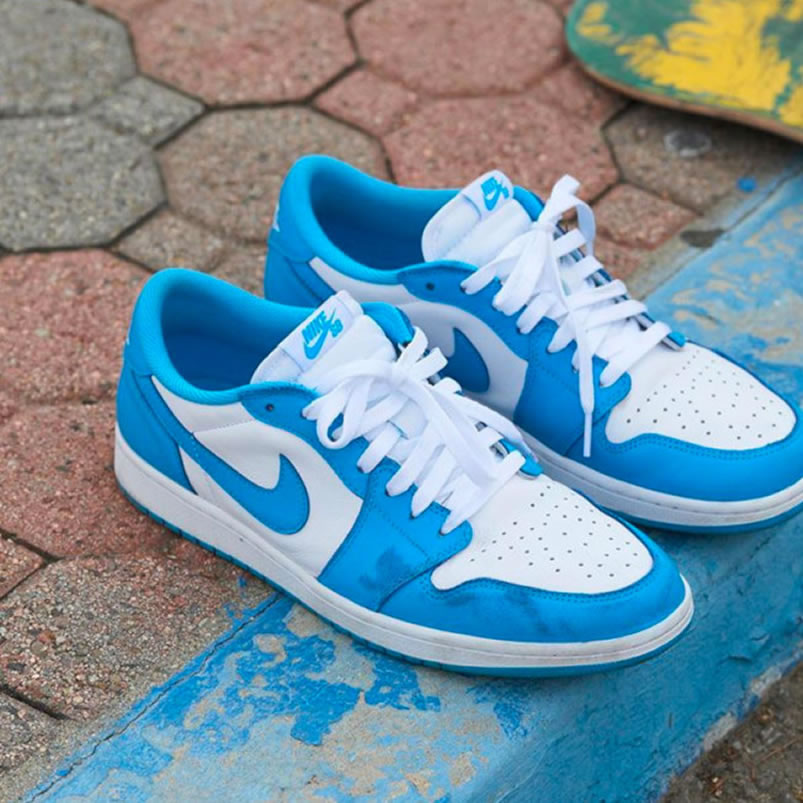 Nike Sb Air Jordan 1 Low Unc Blue White For Sale Cj7891 401 (6) - www.newkick.vip