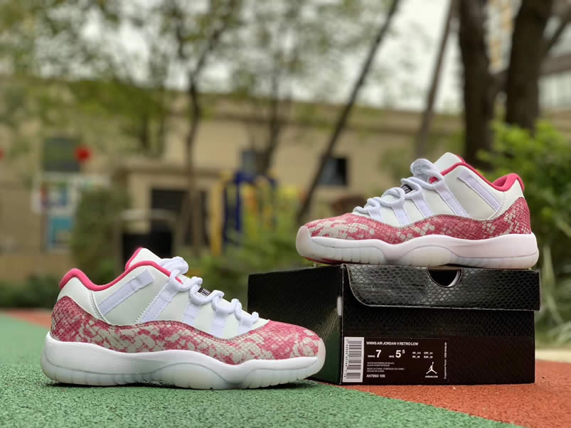 Air Jordan 11 Low Womens Wmns Snakeskin 2019 Pink Shoes Ah7860 106 (3) - www.newkick.vip