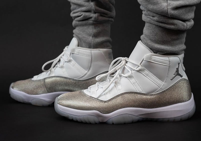 Air Jordan 11 Retro Wmns Metallic Silver Vast Grey On Feet Ar0715 100 (1) - www.newkick.vip
