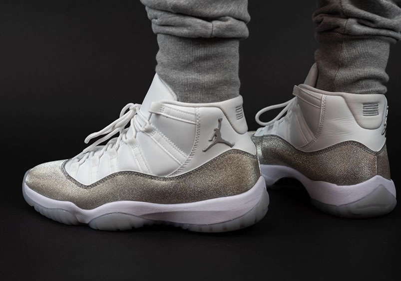 Air Jordan 11 Retro Wmns Metallic Silver Vast Grey On Feet Ar0715 100 (2) - www.newkick.vip