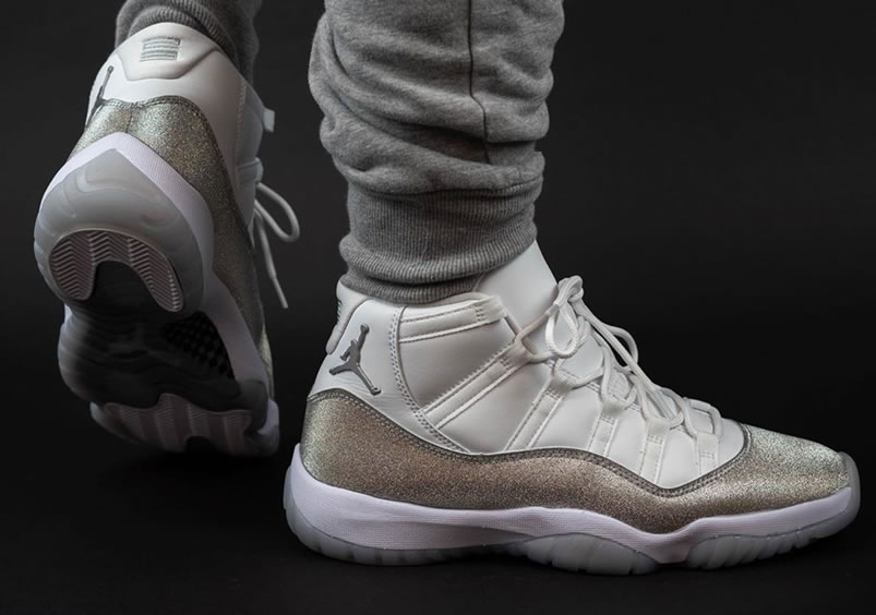 Air Jordan 11 Retro Wmns Metallic Silver Vast Grey On Feet Ar0715 100 (4) - www.newkick.vip