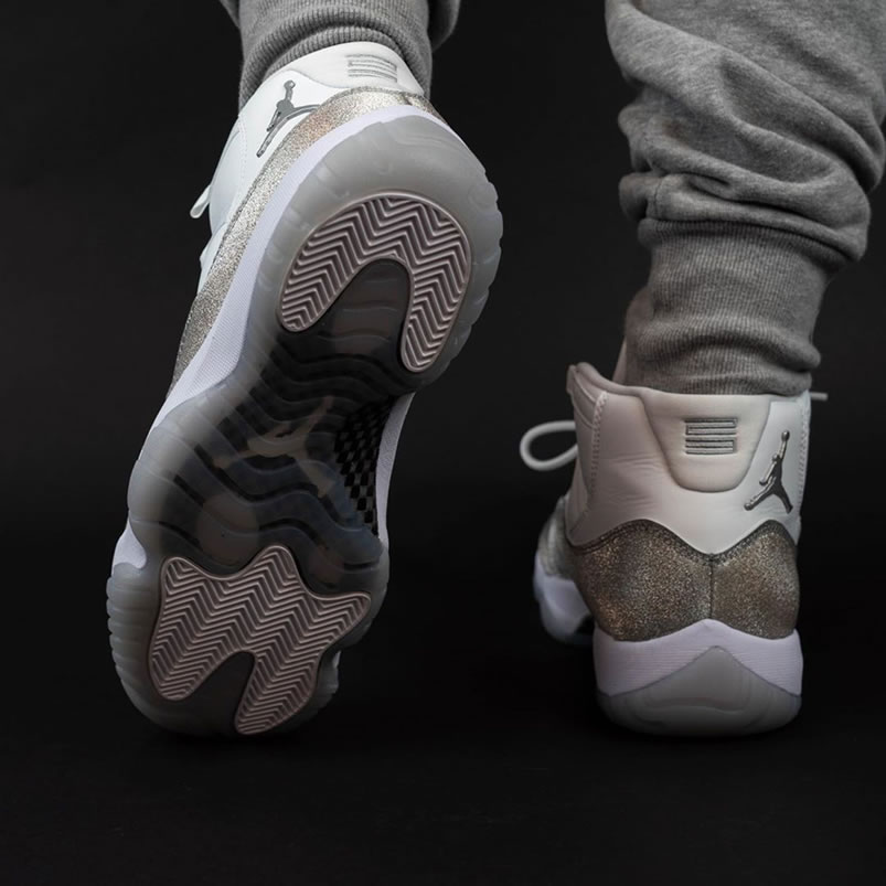 Air Jordan 11 Retro Wmns Metallic Silver Vast Grey On Feet Ar0715 100 (6) - www.newkick.vip