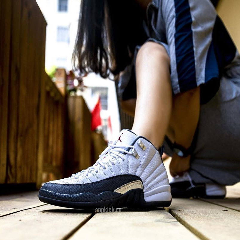 Air Jordan 12 White Dark Grey Gym Red Gs On Feet Release Date 130690 160 (3) - www.newkick.vip