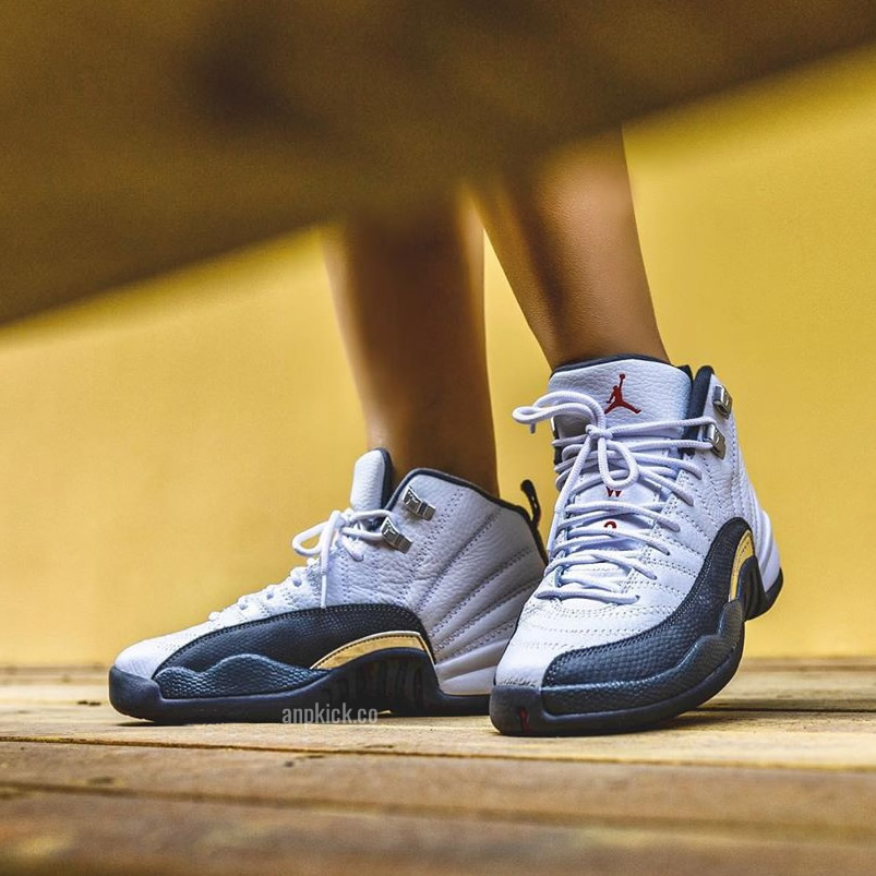 Air Jordan 12 White Dark Grey Gym Red Gs On Feet Release Date 130690 160 (2) - www.newkick.vip