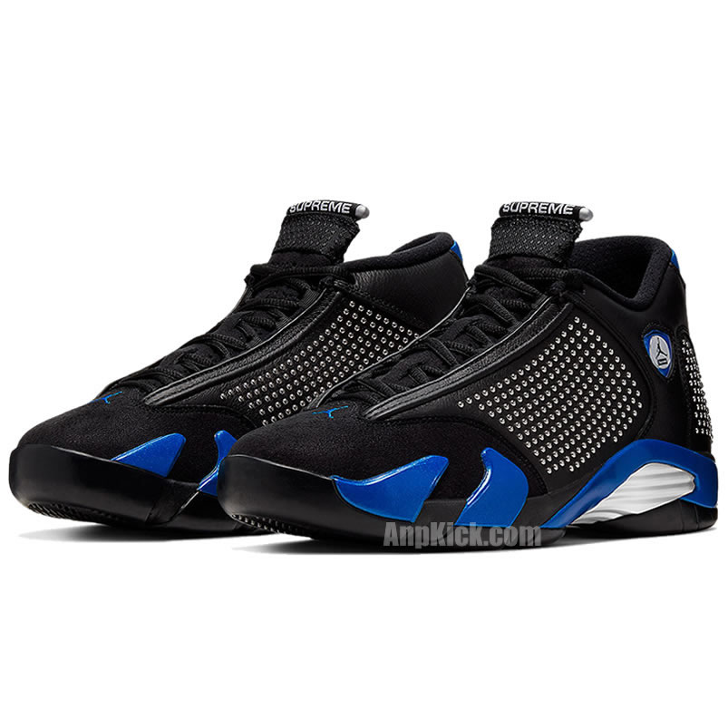 Supreme Air Jordan 14 Retro Black Blue Release Price Bv7630 004 (3) - www.newkick.vip